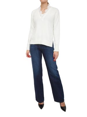 TWIN-SET Maglia Twinset in misto angora bianca in DONNA