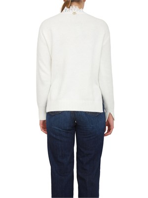 TWIN-SET Maglia Twinset in misto angora bianca in DONNA