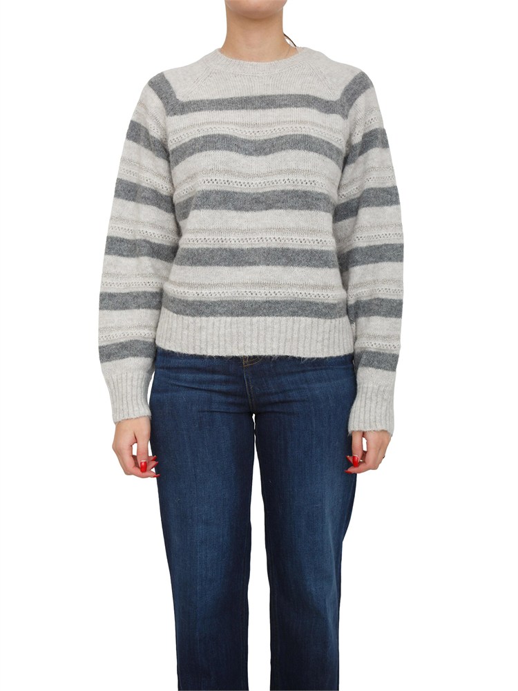 TWIN-SET Maglia Twinset in misto alpaca grigia con lurex