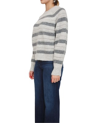 TWIN-SET Maglia Twinset in misto alpaca grigia con lurex in DONNA