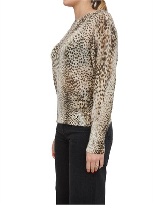 TWIN-SET Maglia Twinset in misto mohair stampa animalier in DONNA
