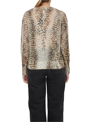 TWIN-SET Maglia Twinset in misto mohair stampa animalier in DONNA