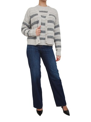 TWIN-SET Cardigan Twinset in misto alpaca grigio in DONNA