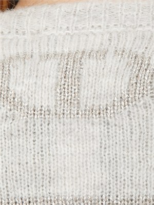 TWIN-SET Cardigan Twinset in misto alpaca grigio in DONNA