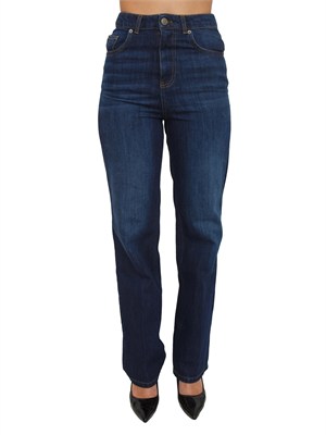 TWIN-SET Jeans Twinset in denim di cotone blu in DONNA