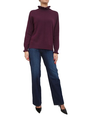 TWIN-SET Maglia Twinset in misto lana bordeaux in DONNA