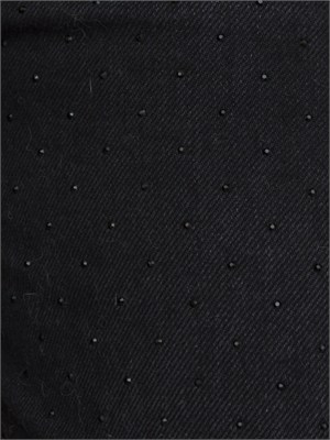 TWIN-SET Jeans nero Twinset in cotone stretch con strass in DONNA