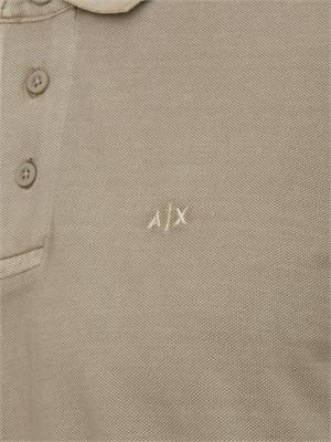 Polo Armani Exchange uomo in cotone tortora in UOMO
