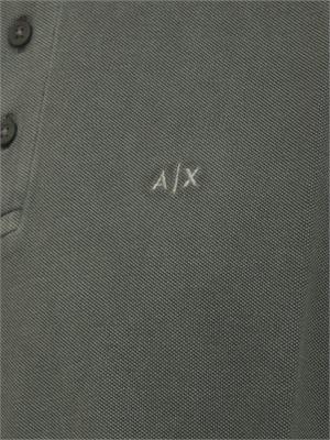 Polo Armani Exchange uomo in cotone verde in UOMO