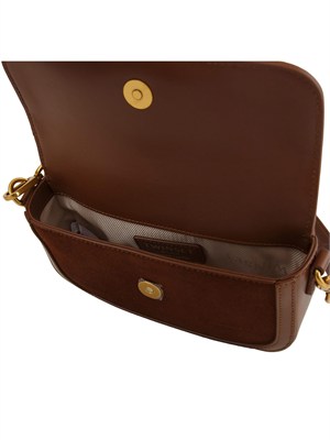 TWIN-SET Borsa a tracolla in suede Twinset marrone in DONNA