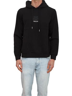 Felpa cappuccio Antony Morato in cotone interlock nera in UOMO