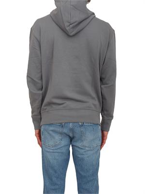 Felpa grigia BOSS uomo in cotone in UOMO