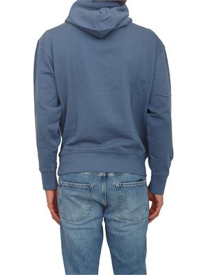 Felpa blu BOSS uomo in cotone in UOMO