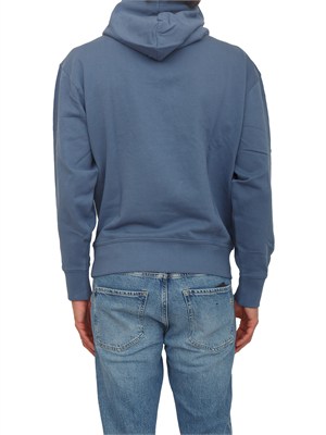 Felpa blu BOSS uomo in cotone in UOMO