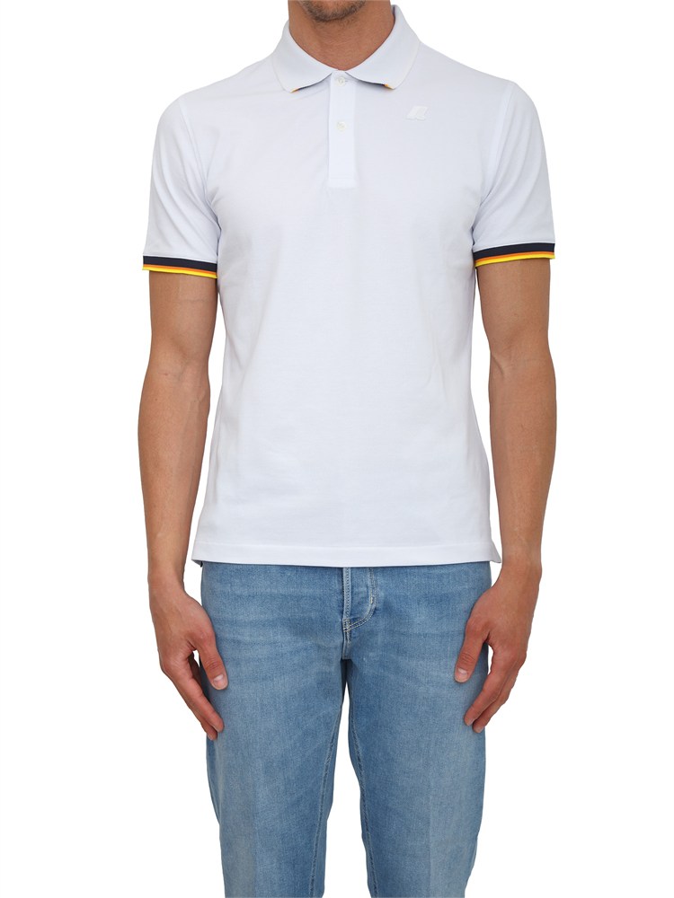 Polo uomo Vincent K-WAY in cotone bianco