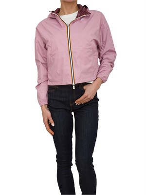 Giubbino reversibile Laurette K-WAY donna in tessuto rosa e purple in DONNA