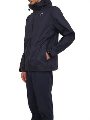 Giubbino unisex Charmain K-WAY in tessuto tecnico blu in UOMO