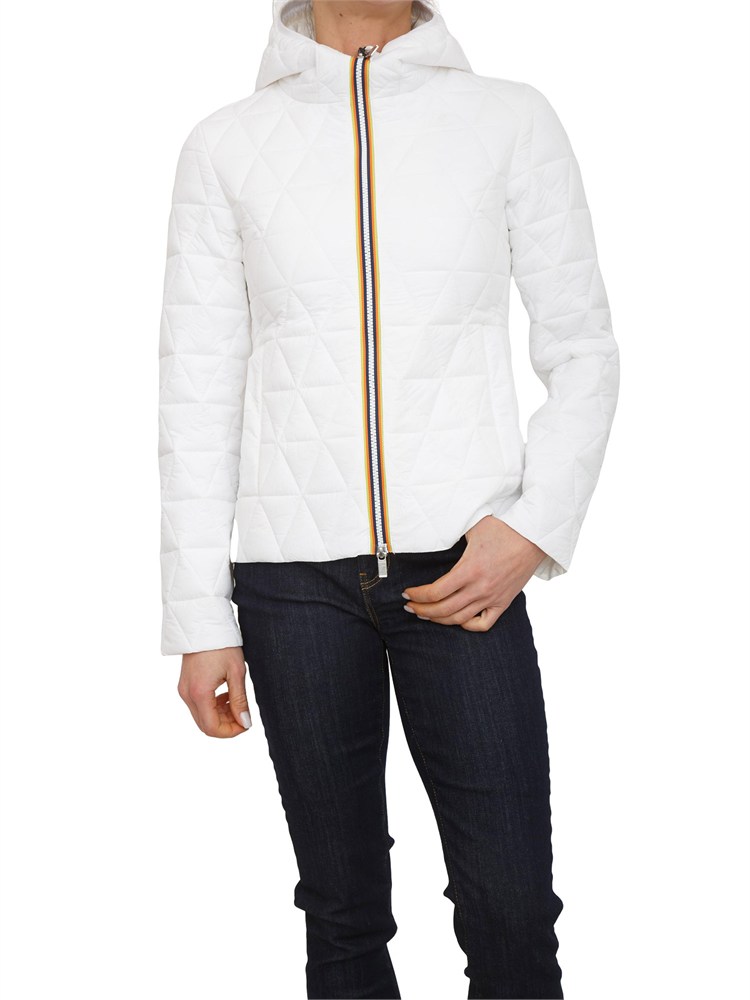 Giubbino Madlaine K-WAY donna in tessuto bianco