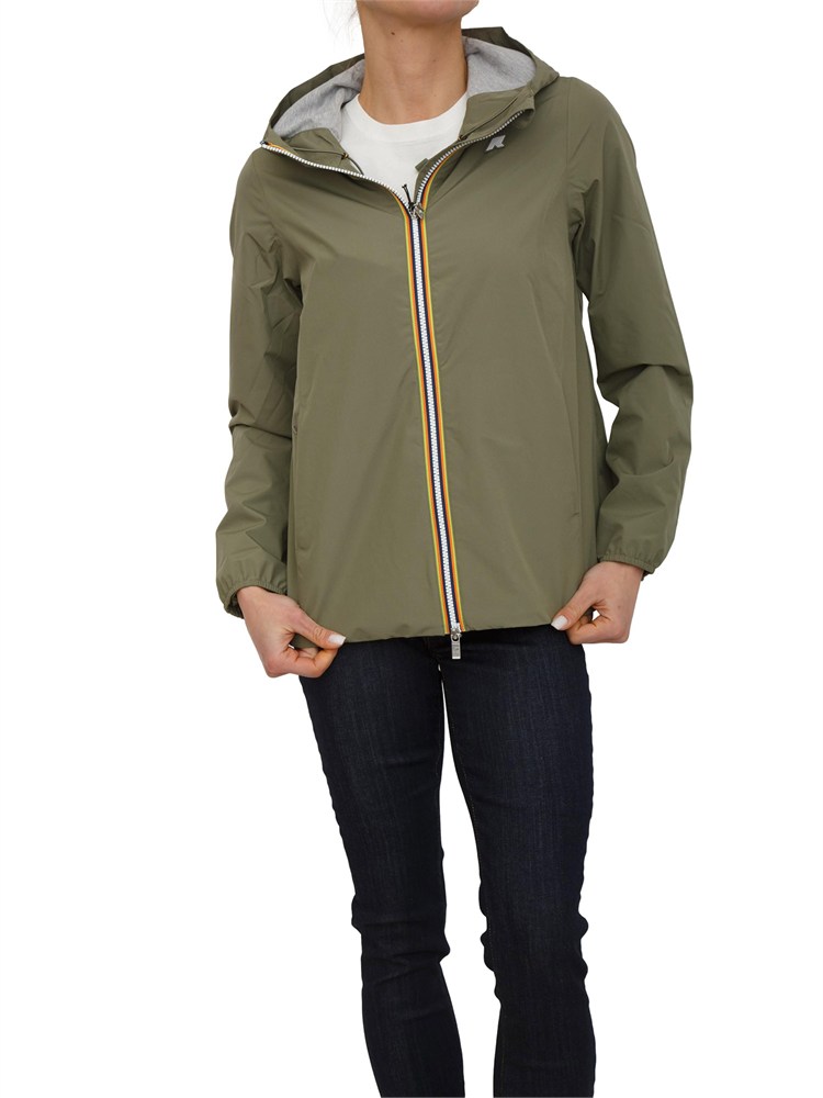 Giubbino Marguerite K-WAY donna in tessuto tecnico verde