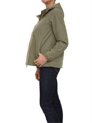 Giubbino Marguerite K-WAY donna in tessuto tecnico verde in DONNA