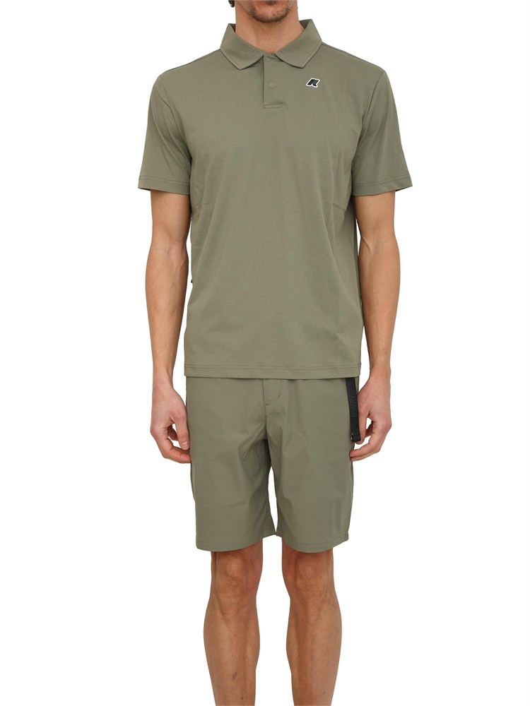 Polo unisex Decouvrir K-WAY in tessuto antipiega verde
