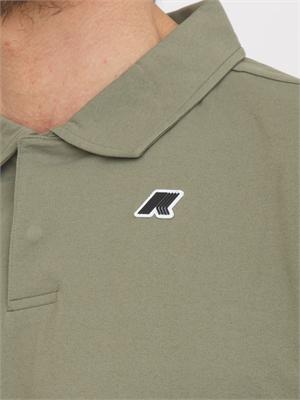Polo unisex Decouvrir K-WAY in tessuto antipiega verde in UOMO