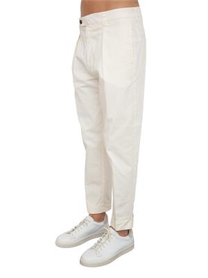 Pantaloni uomo Berwich in cotone elasticizzato avorio in UOMO