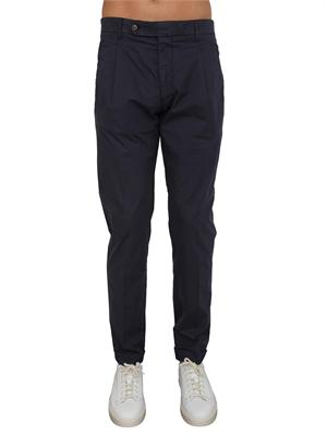 Pantaloni uomo Berwich in cotone e tencel blu in UOMO