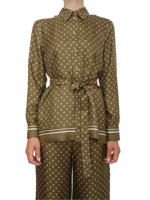 Camicia verde Max Mara Studio in seta stampata in DONNA