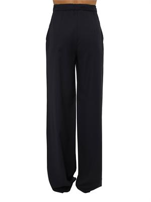 Pantalone fluido Corone Max Mara Studio in pura lana blu in DONNA