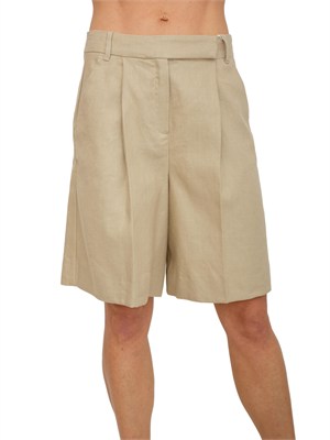 Bermuda Iblcoccole iBlues in misto lino e cotone beige in DONNA