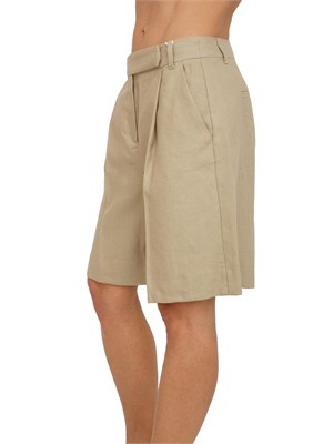 Bermuda Iblcoccole iBlues in misto lino e cotone beige in DONNA