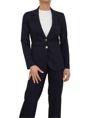 Giacca monopetto Iblurban di iBlues in jersey stretch blu in DONNA