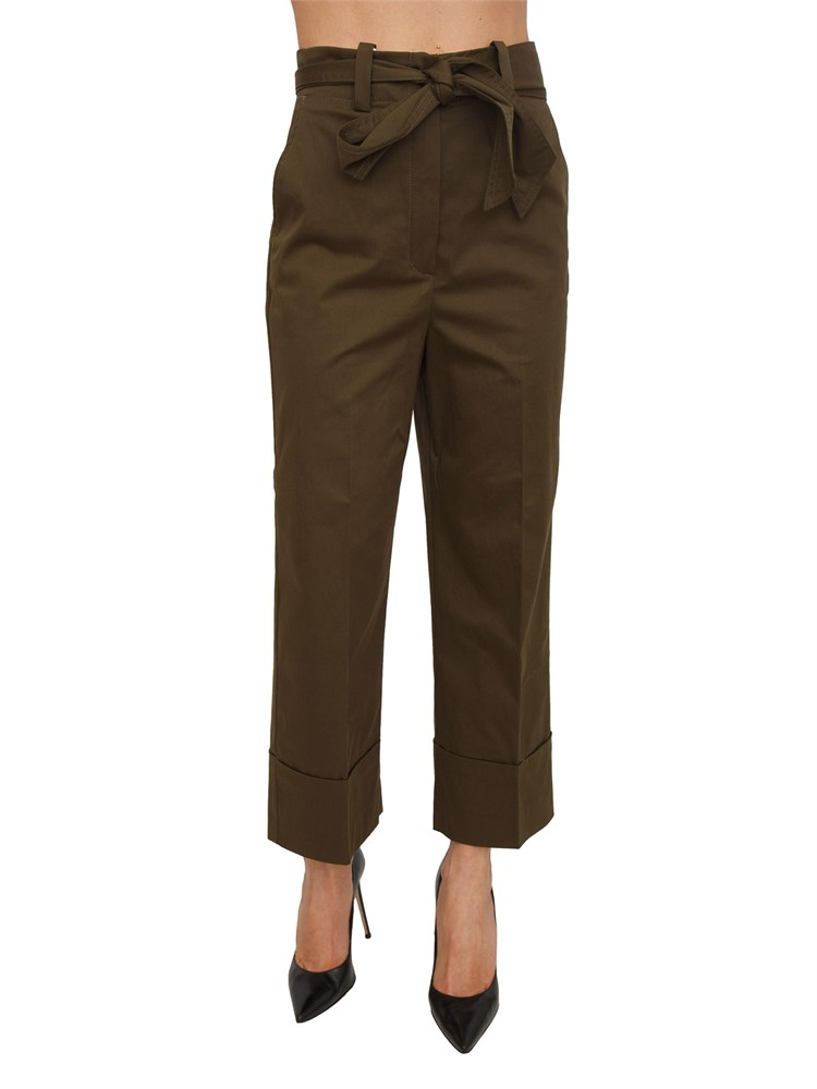 Pantaloni Iblaffetto iBlues in cotone stretch verde kaki