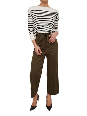 Pantaloni Iblaffetto iBlues in cotone stretch verde kaki in DONNA