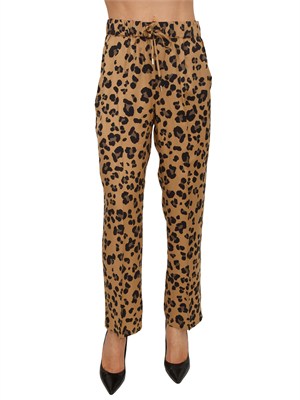 Pantalone Emmosso di Emme Marella in twill cammello animalier in DONNA