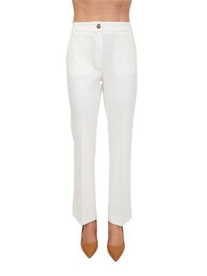 Pantaloni Flare Emme Marella in jersey bianco in DONNA
