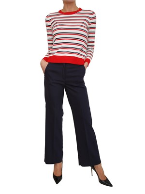 Pantaloni donna Emmsalute di Emme Marella in misto cotone blu in DONNA