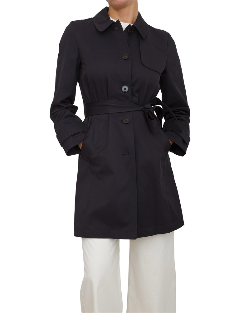 Trench Emmopera di Emme Marella in gabardina antigoccia blu