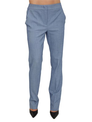 Pantalone Emmtrofeo Emme Marella in viscosa stretch lamÈ blu denim in DONNA