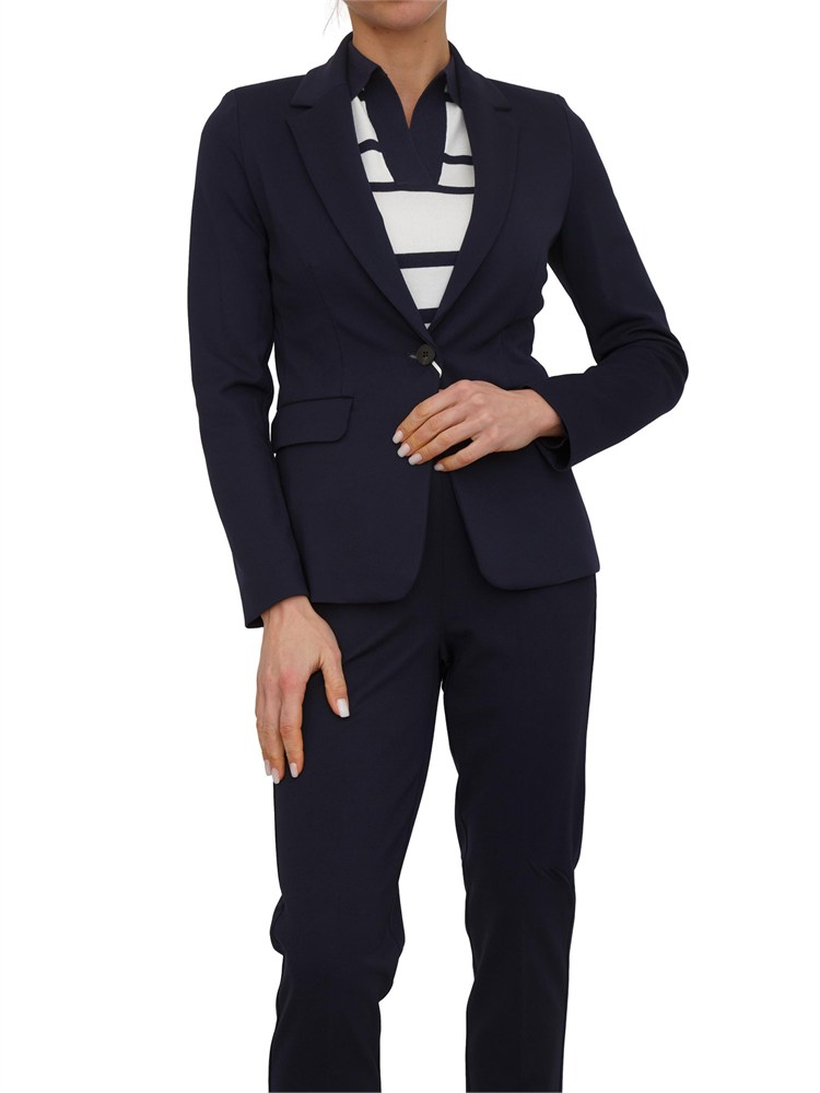 Giacca monopetto Emmgamma Emme Marella in jersey stretch blu