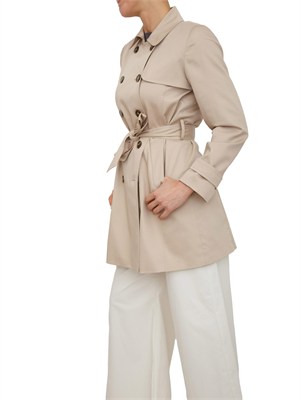 Trench Emmfinale di Emme Marella in raso di viscosa beige in DONNA