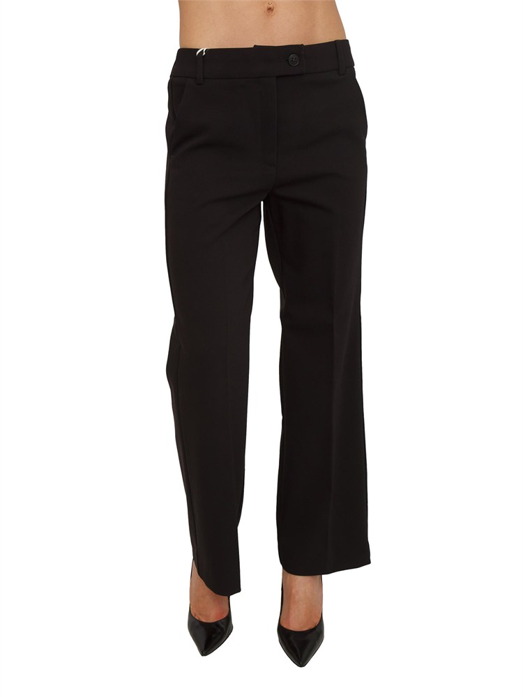 Pantaloni donna Emmsalute di Emme Marella in misto cotone nero