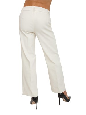 Pantaloni donna Emmsalute di Emme Marella in misto cotone bianco avorio in DONNA