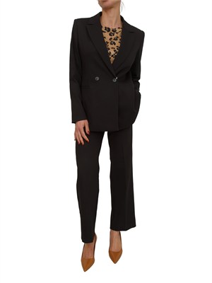 Giacca doppiopetto Emmrum1 Emme Marella in misto cotone nero in DONNA