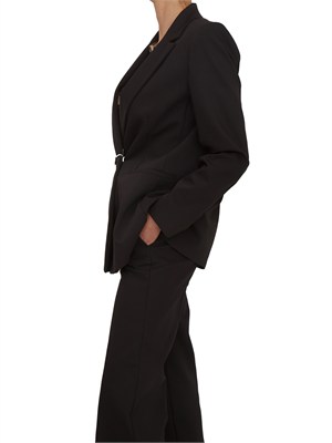 Giacca doppiopetto Emmrum1 Emme Marella in misto cotone nero in DONNA