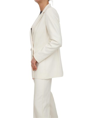 Giacca doppiopetto Emmrum1 Emme Marella in misto cotone bianco in DONNA