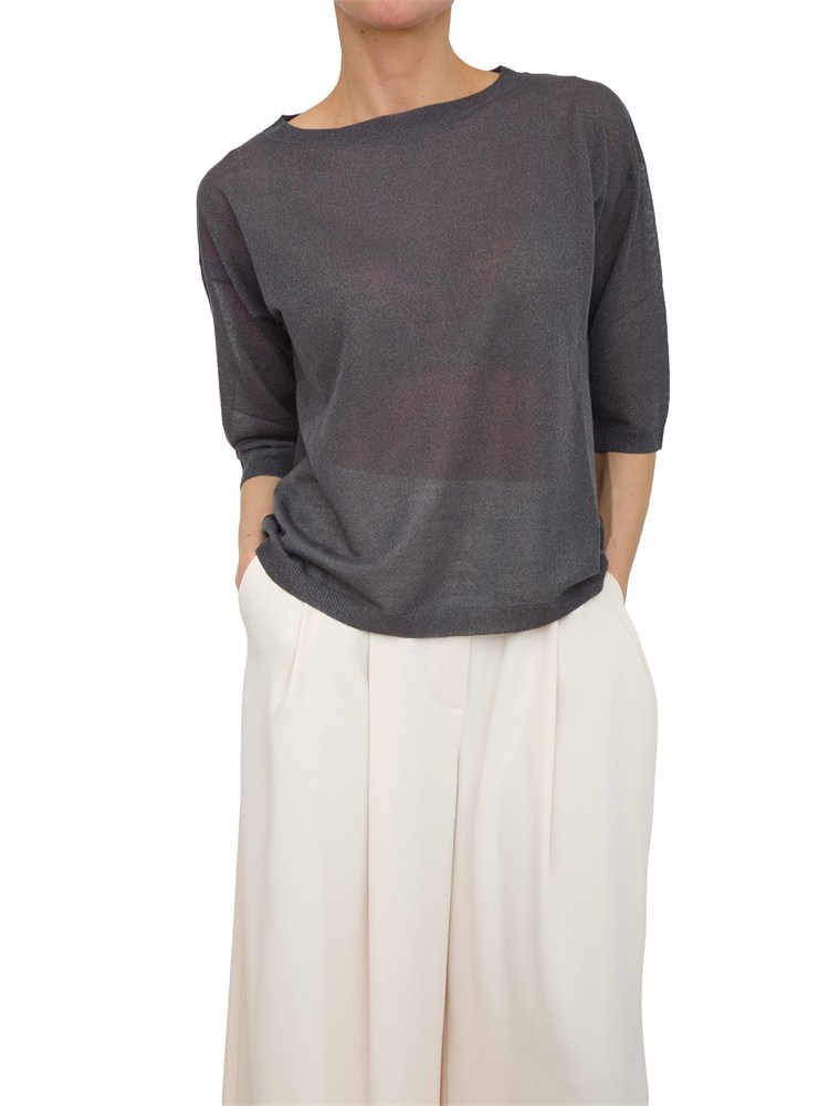 Maglia Emmangizia di Emme Marella in lurex grigia