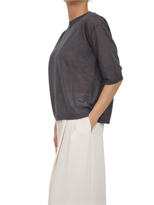 Maglia Emmangizia di Emme Marella in lurex grigia in DONNA