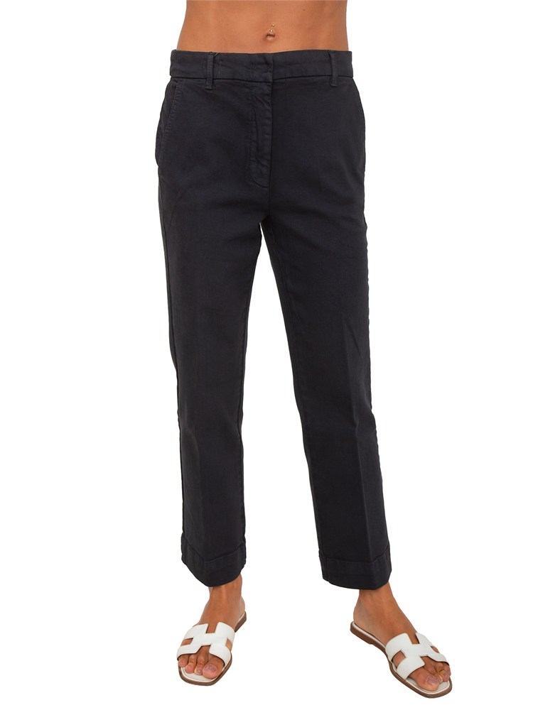 MARELLA Pantaloni Mlsmaesta in bull di cotone blu
